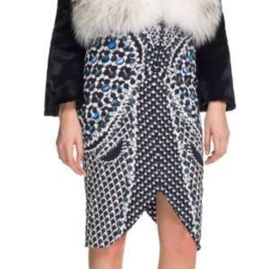 Peter Pilotto Marble Blue Arrow Skirt Sz UK6 US2